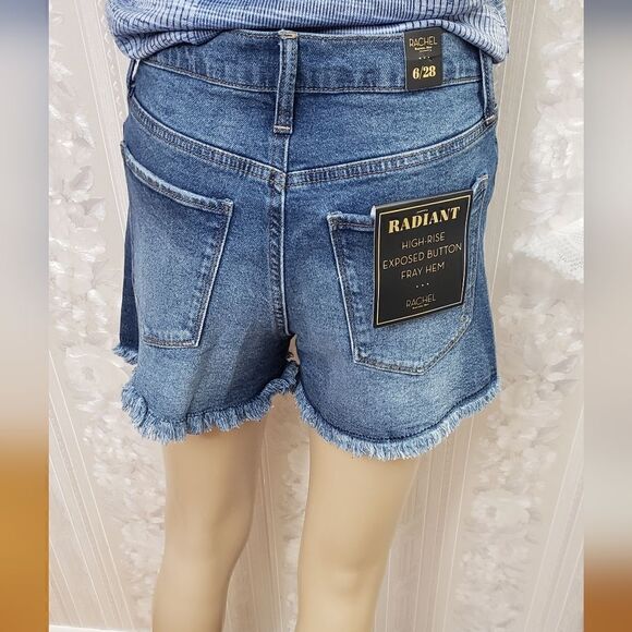 Rachel Roy Distressed Denim Shorts - Picture 2 of 4